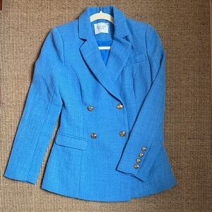 Hyacinth House Tuckernuck Double-Breasted Blue Women's Blazer Jacket